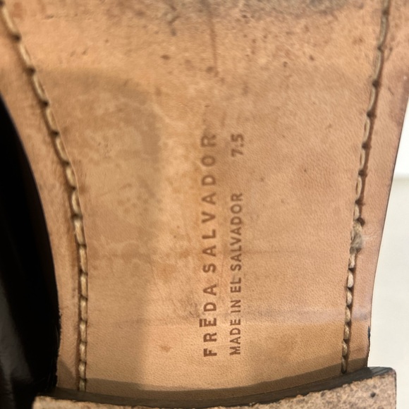 Freda Salvador Temi Shearling Penny Loafer Mule Espresso Spazzolato Size 7.5 - Picture 8 of 8